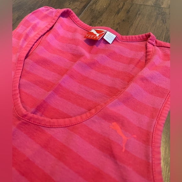 Puma pink workout stripped tank size small - Picture 2 of 4